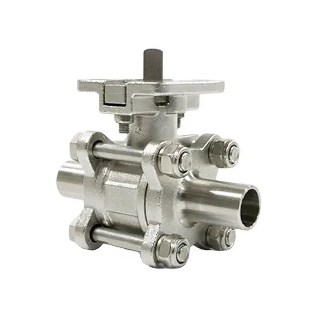 Sanitary High Purity Food Grade  Straight Way Butt Weld Ball Valve with Lever Actuator — 4/6