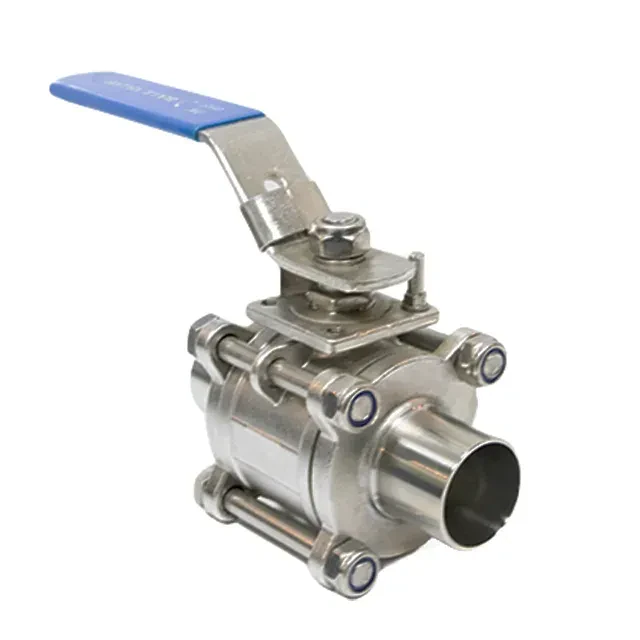 Sanitary High Purity Food Grade  Straight Way Butt Weld Ball Valve with Lever Actuator — 5/6