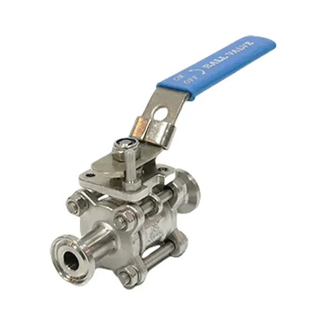 Sanitary Stainless Steel Clamped Two-Way Manual Hydraulic Quick Install Ball Valve — 3/6
