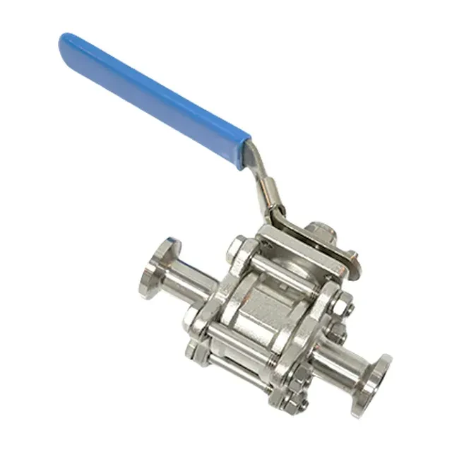 Sanitary Stainless Steel Clamped Two-Way Manual Hydraulic Quick Install Ball Valve — 4/6