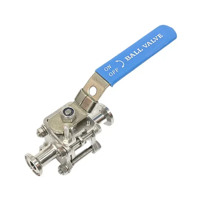 Sanitary Stainless Steel Clamped Two-Way Manual Hydraulic Quick Install Ball Valve — 5/6