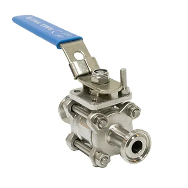Sanitary Stainless Steel Full Encalpsulated Manual Threaded Butterfly Ball Valve — 3/6