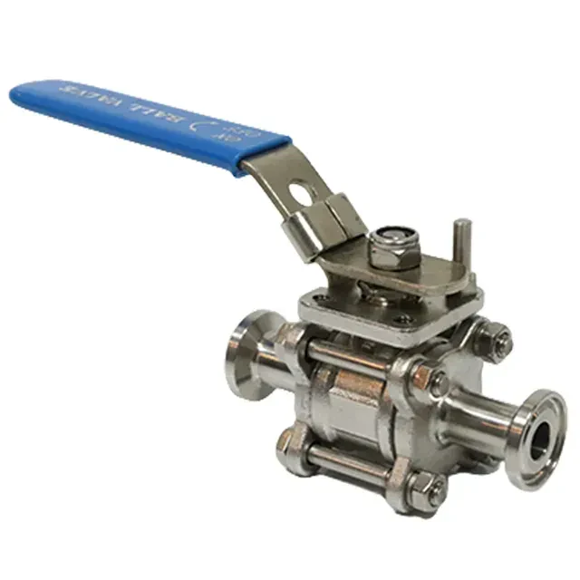 Sanitary Stainless Steel Full Encalpsulated Manual Threaded Butterfly Ball Valve — 4/6