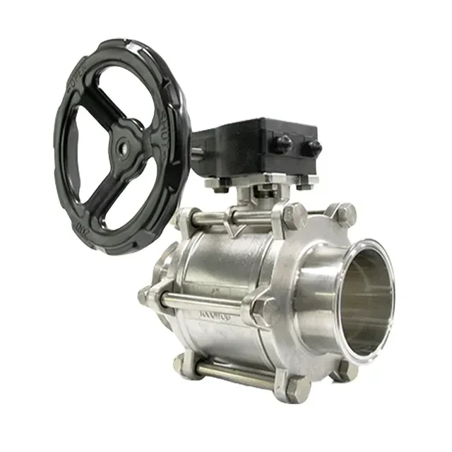 Forged Steel Floating Ball Three Piece  Flow Control Valve with Handwheel Actuator — 2/6