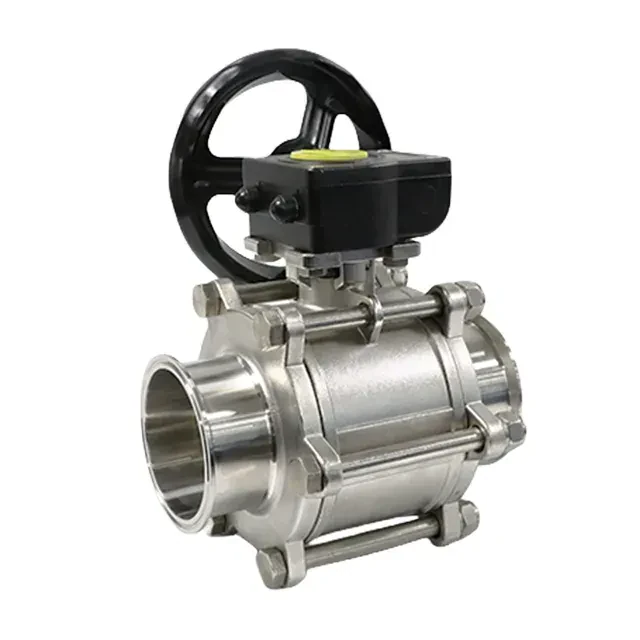Forged Steel Floating Ball Three Piece  Flow Control Valve with Handwheel Actuator — 6/6