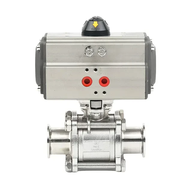 Stainless Steel High Pressure Direct Way Pneumatic Operated Control Ball Valve — 2/6