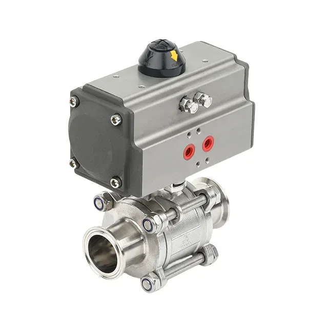 Stainless Steel High Pressure Direct Way Pneumatic Operated Control Ball Valve — 4/6