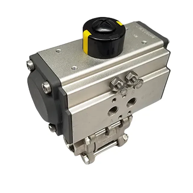 Stainless Steel High Pressure Direct Way Pneumatic Operated Control Ball Valve — 5/6