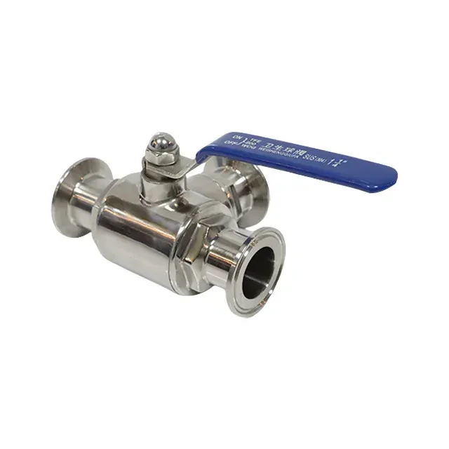 Stainless Steel Manual Food Grade  Clamp Ferrule  3-Way Controll Ball Valve — 3/6