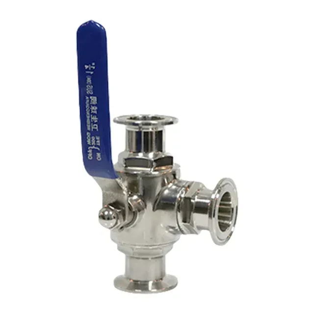 Stainless Steel Manual Food Grade  Clamp Ferrule  3-Way Controll Ball Valve — 6/6