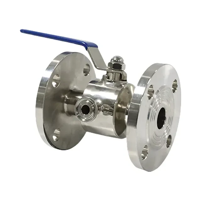 Sanitary Stainless Steel Quick Clean Manual Full Port Flange Ball Valve with CIP Port — 2/6