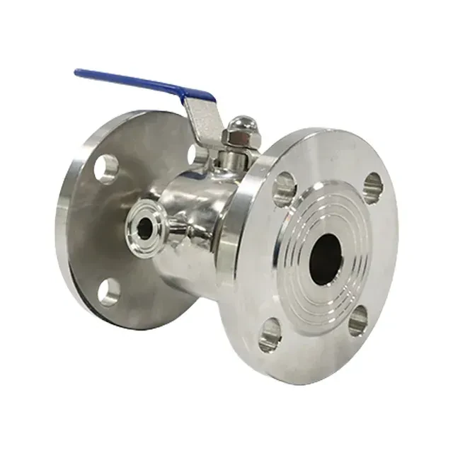 Sanitary Stainless Steel Quick Clean Manual Full Port Flange Ball Valve with CIP Port — 6/6