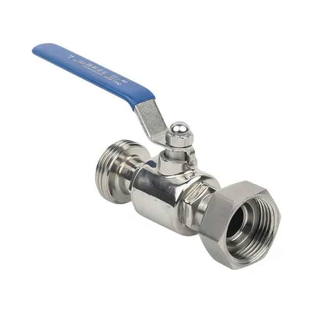 Sanitary Stainless Steel Male-Female Full Port Ball Valve with  Lever Shut Off Handle — 4/6