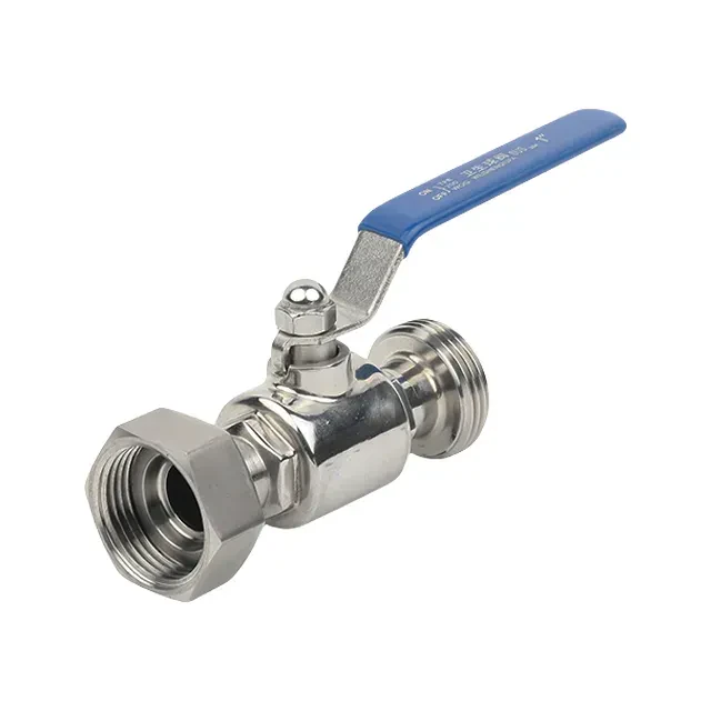 Sanitary Stainless Steel Male-Female Full Port Ball Valve with  Lever Shut Off Handle — 6/6