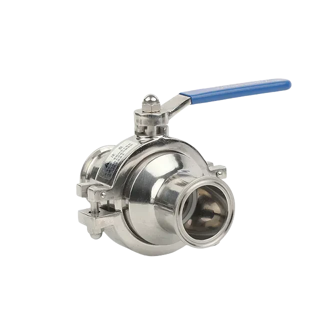 Stainless Steel Sanitary Manual Ferrule Clamped Non-Retention Ball Valve with Drain — 2/6