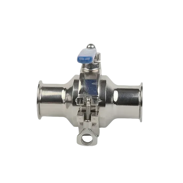 Stainless Steel Sanitary Manual Ferrule Clamped Non-Retention Ball Valve with Drain — 3/6