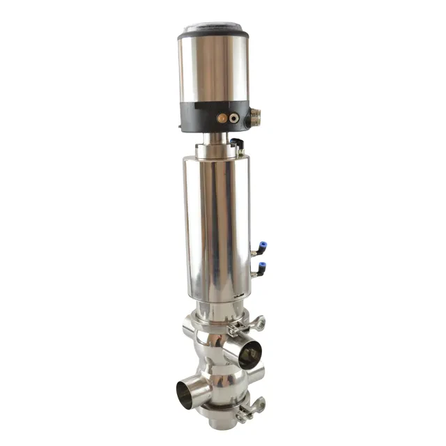 Stainless Steel Regulating High-Temperature Mix Proof Valve for Food Processing — 3/6