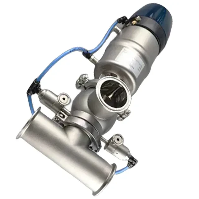 Sanitary Stainless Steel Double Seat Clamp Mixproof Valve with Intelligent Head — 3/6