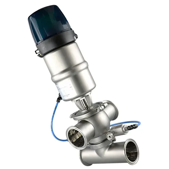 Sanitary Stainless Steel Double Seat Clamp Mixproof Valve with Intelligent Head — 6/6