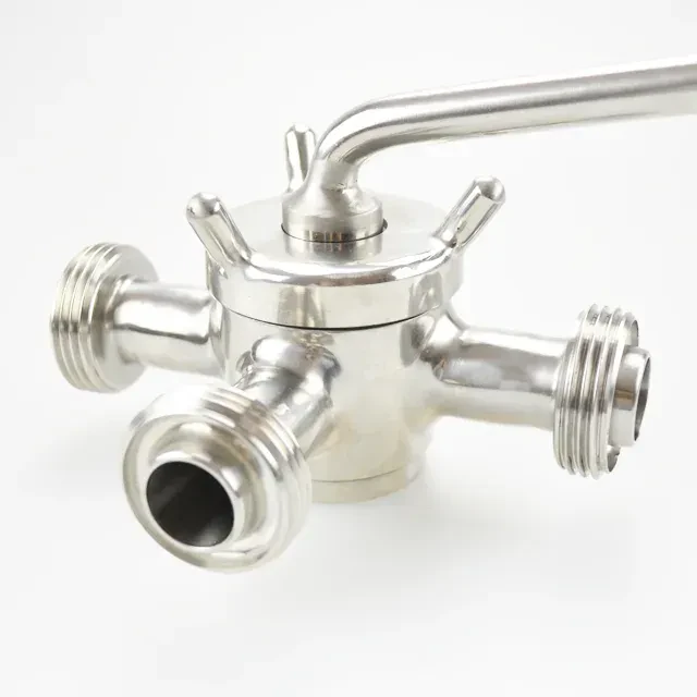 Stainless Steel Sanitary Customized High Pressure Threaded Plug Valve — 4/6