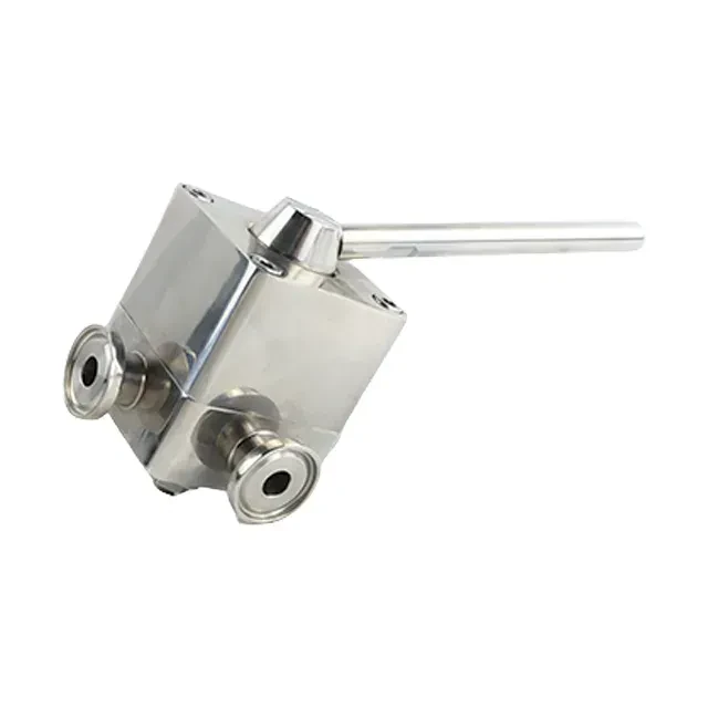 Stainless Steel Sanitary Durable Clamped 4 Way Hydraulic Ball Plug Valve — 2/6