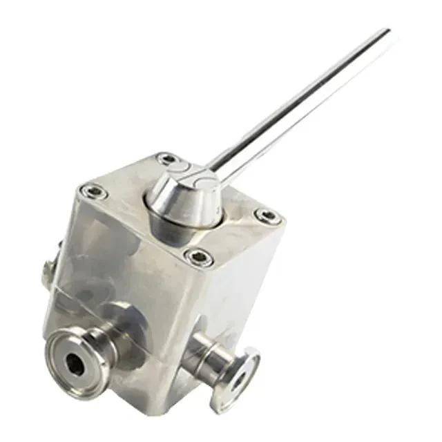 Stainless Steel Sanitary Durable Clamped 4 Way Hydraulic Ball Plug Valve — 4/6