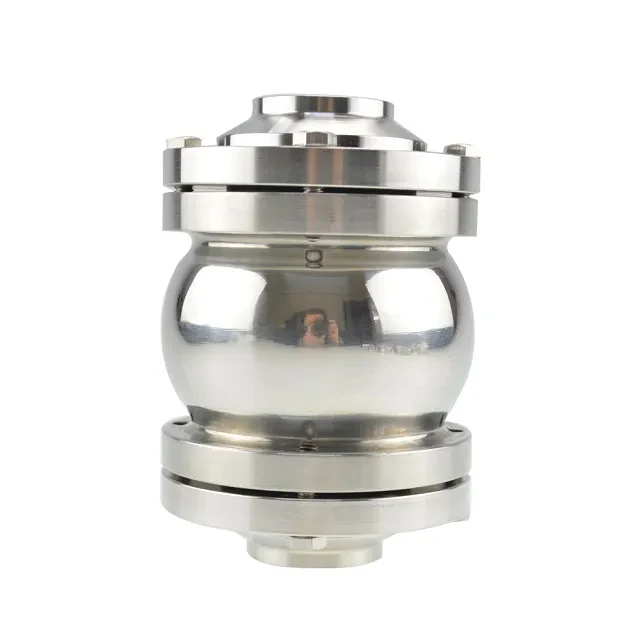 Stainless Steel Sanitary Double-union Non Return Valve for Liquid Control — 3/6