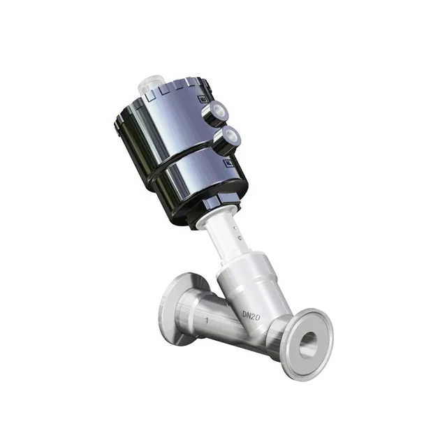 Stainless Steel Sanitary Spring Return Pneumatic Bevel Valve — 2/6