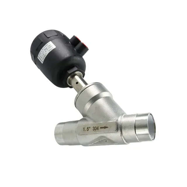 Stainless Steel Sanitary Pressure Normally Open Angle Seat Valve — 3/6