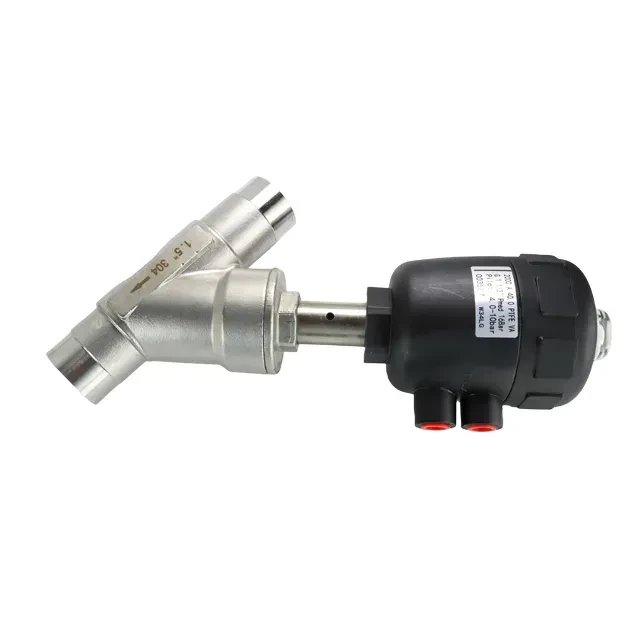 Stainless Steel Sanitary Pressure Normally Open Angle Seat Valve — 4/6