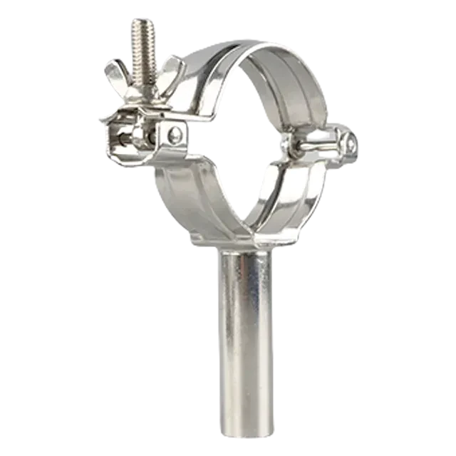 Stainless Steel Sanitary Bolted Pipe Fittings Holder with Wing Nut — 5/6