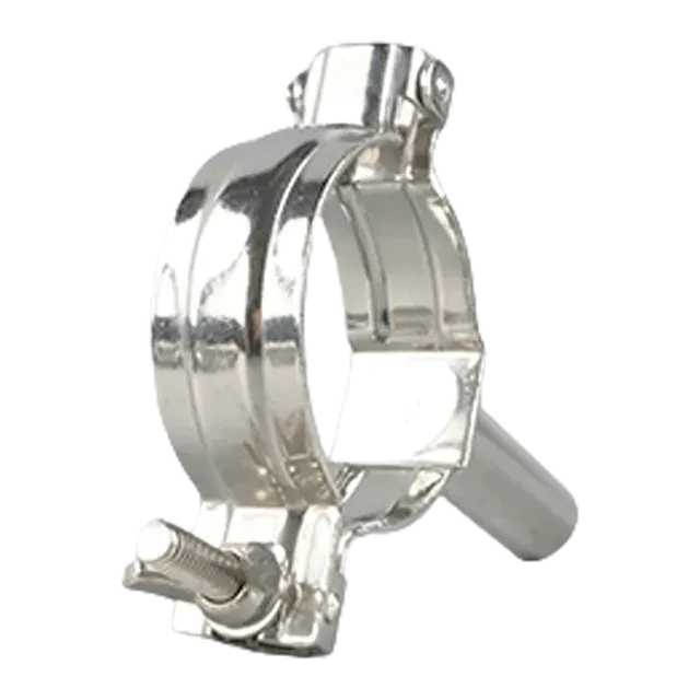 Stainless Steel Sanitary Bolted Pipe Fittings Holder with Wing Nut — 4/6