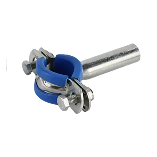 Stainless Steel Medium Round Pipe Holder Clamp Bracket with Seat — 4/6