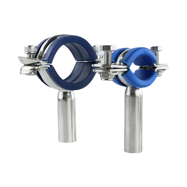 Stainless Steel Medium Round Pipe Holder Clamp Bracket with Seat — 5/6