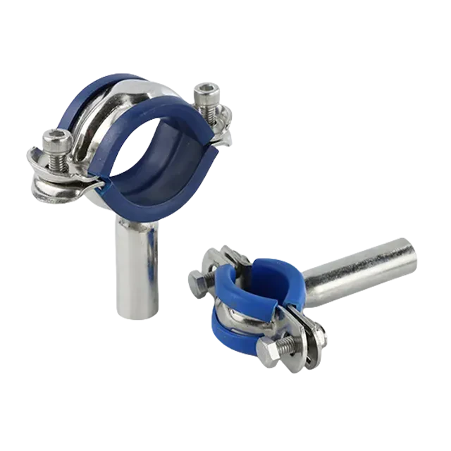 Stainless Steel Medium Round Pipe Holder Clamp Bracket with Seat — 6/6