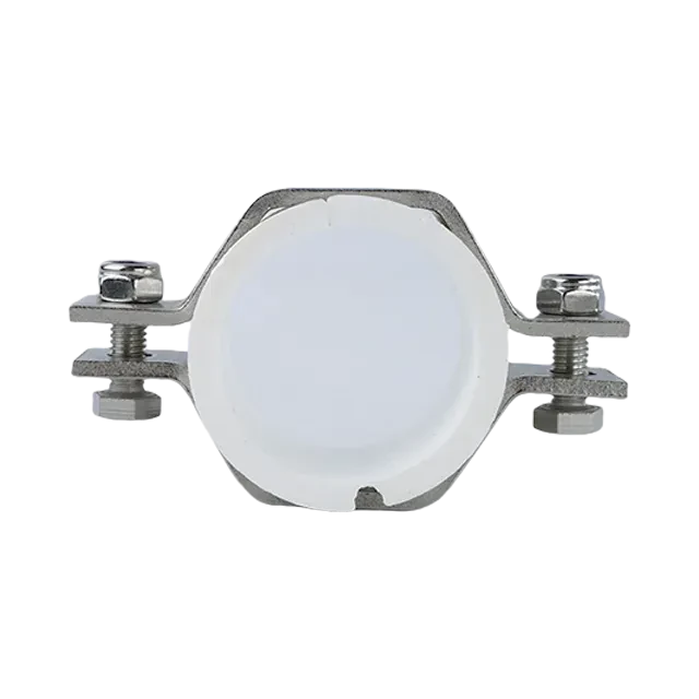 Stainless Steel  Adjustable Size Pipe  Hex Hanger with Polyproplyene Insert — 5/6