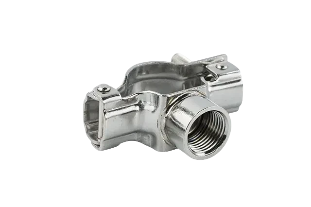 Stainless Steel  Adjustable Bolt-On Threaded Pipe Support Bracket — 4/6