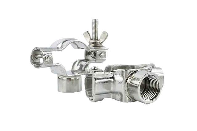Stainless Steel  Adjustable Bolt-On Threaded Pipe Support Bracket — 5/6