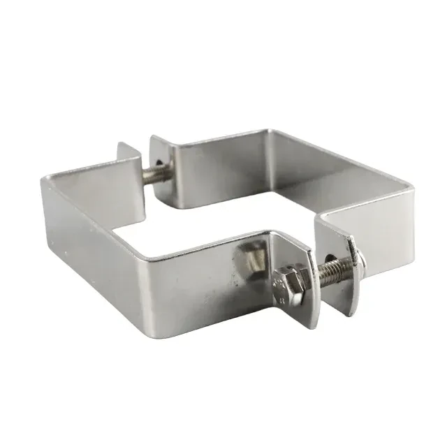 Stainless Steel Customized Square Pipe Support with Double Bolted — 6/6