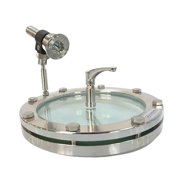 SS304 Tempered Flanged Sight Glass with Stainless Steel Inspection Light — 4/6