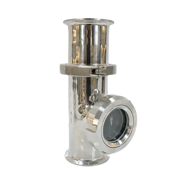 SS304 Stainless Steel High Performance Clamped Longitudinal Sight Flow Glass — 5/6