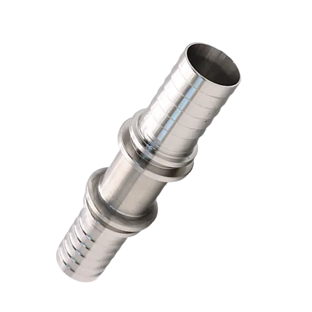 Sanitary Stainless Steel Food Grade High Quality  Double Connector Hose Barb Splicer Fitting — 3/6