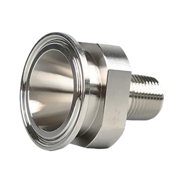 Sanitary Stainless Steel Food Grade Male Threaded to  Ferrule Clamp Fitting Adaptor — 3/6