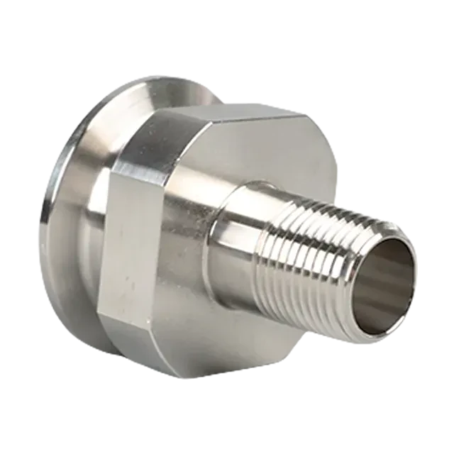 Sanitary Stainless Steel Food Grade Male Threaded to  Ferrule Clamp Fitting Adaptor — 6/6