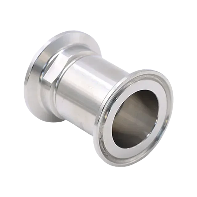 Sanitary Stainless Steel Food Grade  TriClamp  to TriClamp Ferrule  Adaptor Fitting — 2/6