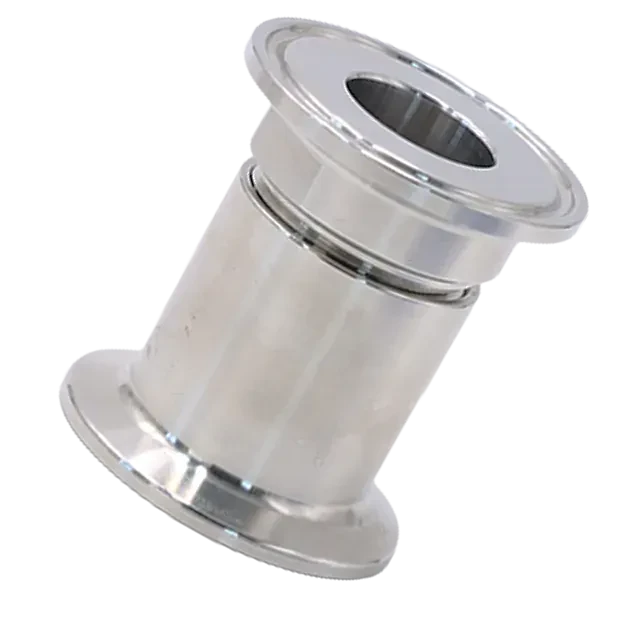 Sanitary Stainless Steel Food Grade  TriClamp  to TriClamp Ferrule  Adaptor Fitting — 3/6