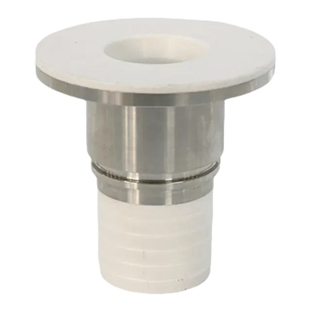 Sanitary Stainless Steel PTFE Lined Tri-Clamp Hose Barb Adaptor Fitting — 3/6