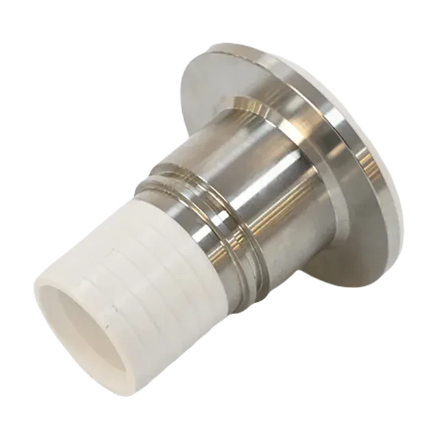 Sanitary Stainless Steel PTFE Lined Tri-Clamp Hose Barb Adaptor Fitting — 4/6
