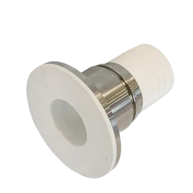 Sanitary Stainless Steel PTFE Lined Tri-Clamp Hose Barb Adaptor Fitting — 5/6