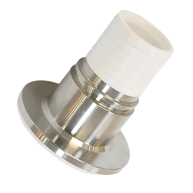 Sanitary Stainless Steel PTFE Lined Tri-Clamp Hose Barb Adaptor Fitting — 6/6